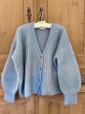 New! Sezane Achille Cardigan Light Blue XS